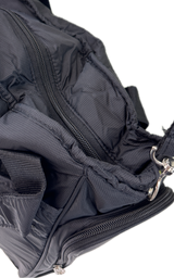 Black baby nappy changing travel tote bag