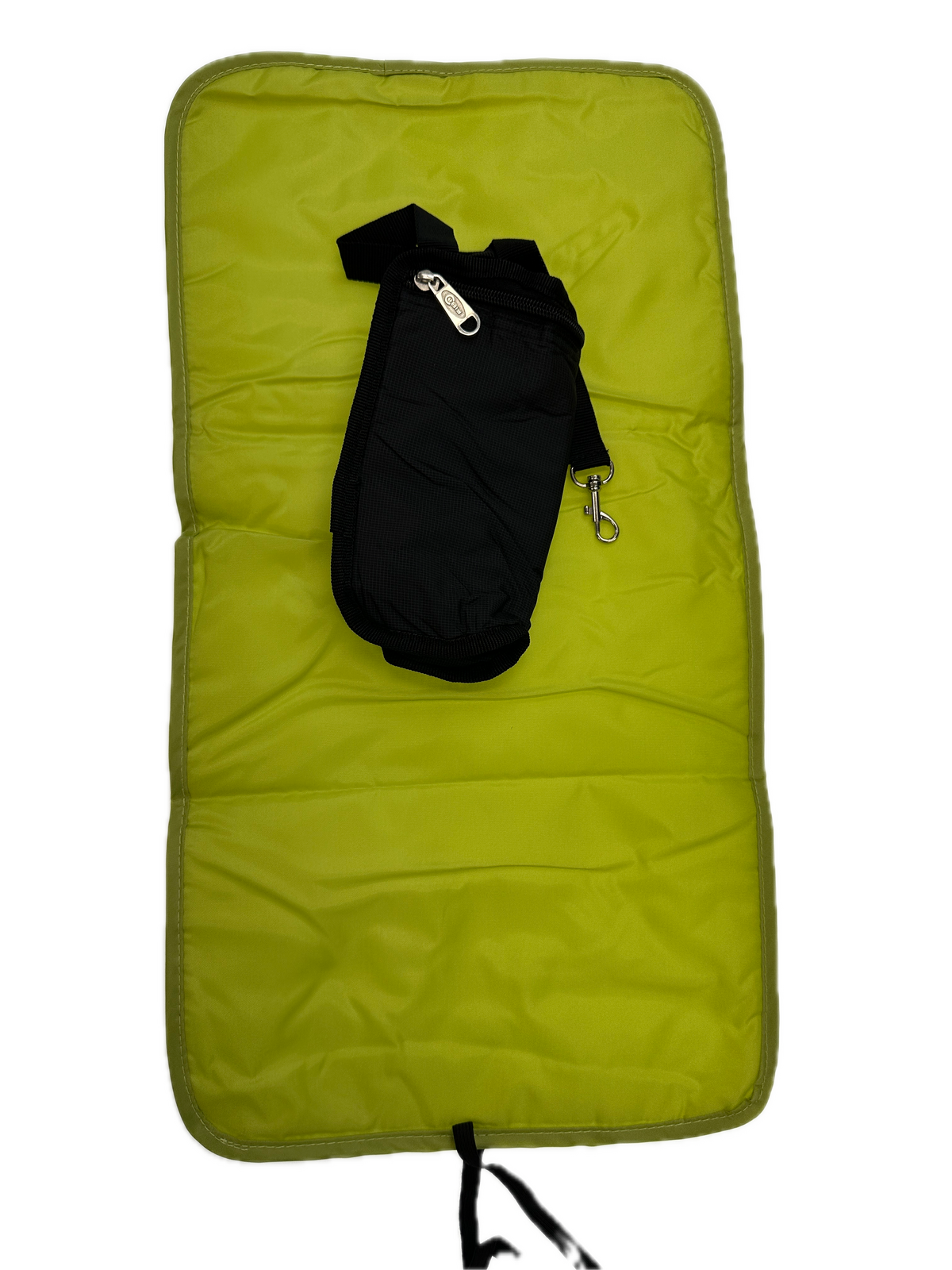 Large black baby nappy changing travel tote bag