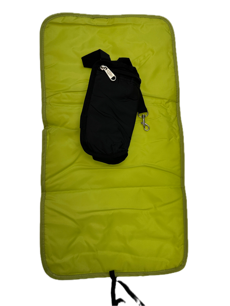 Large black baby nappy changing travel tote bag