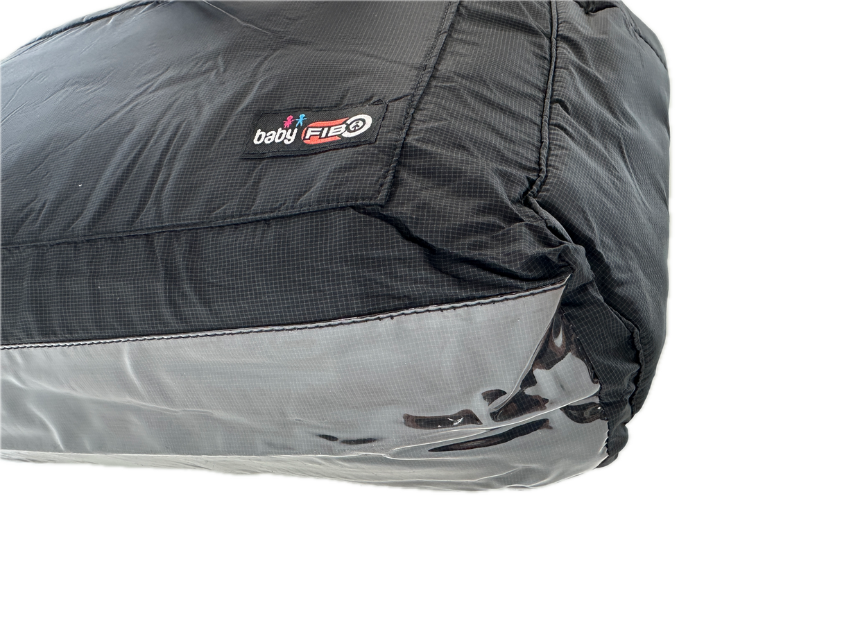 Large black baby nappy changing travel tote bag