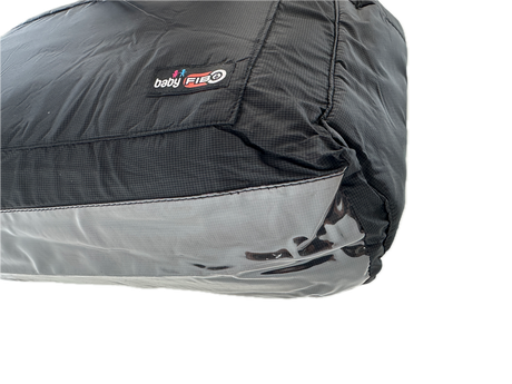 Large black baby nappy changing travel tote bag