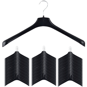 Allora heavy duty 460mm chrome hook jacket hangers, 60pcs bulk set