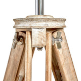 Antique Wood Tripod Nautical Floor Lamp