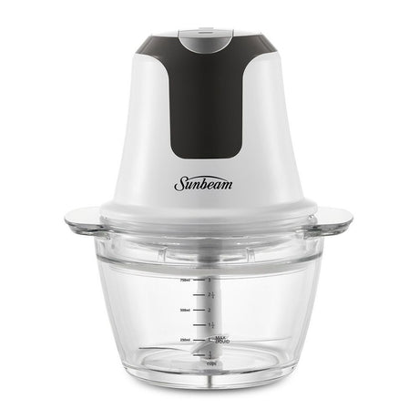 Stainless steel blade assembly and whisk attachment for the mini chopper