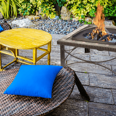 30-Inch Square Slate Tile Fire Pit