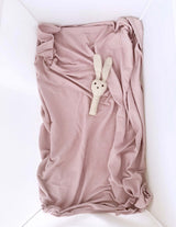 Ribbed jersey cotton baby swaddle wrap in Love design