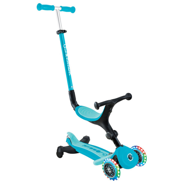 Aqua 3 in 1 kids scooter with seat and light up wheels