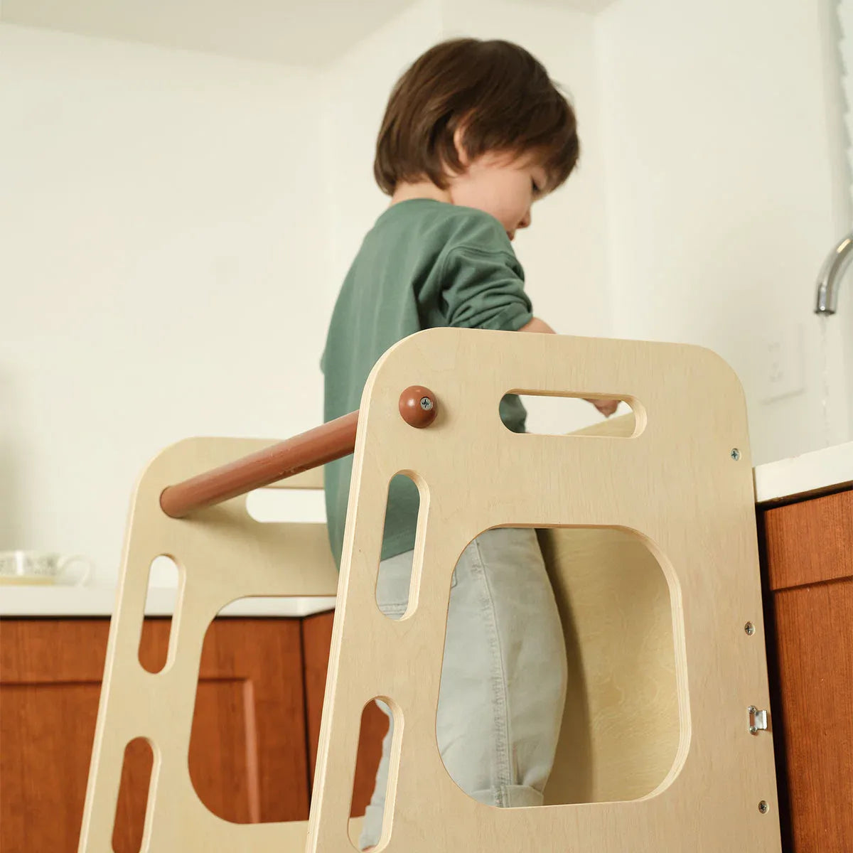 Convertible helper tower and table