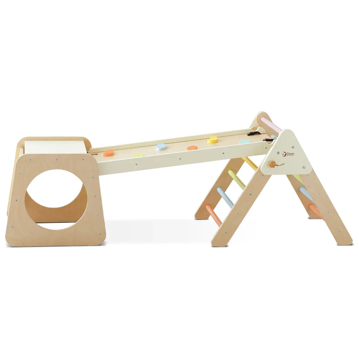 Small wooden climbing frame