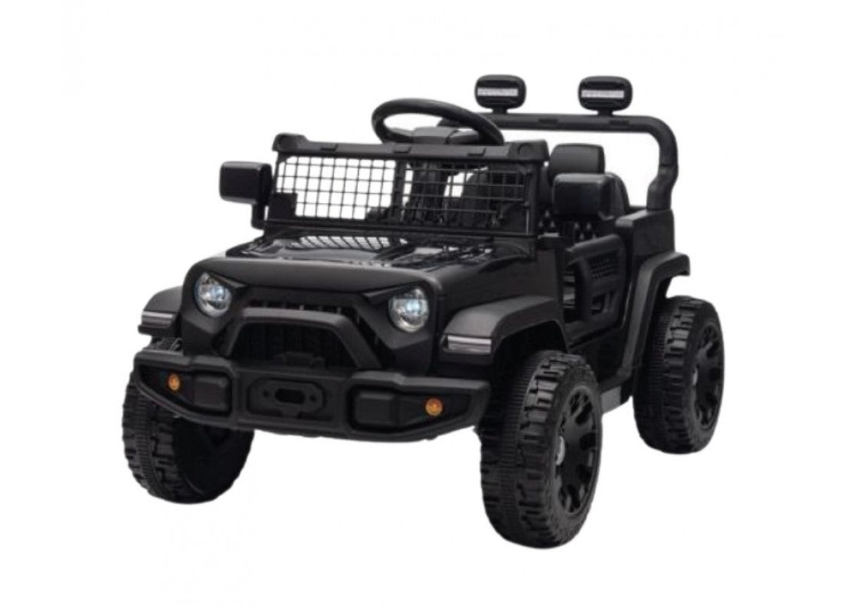 Black kids electric ride on car with LED headlights