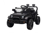 Black kids electric ride on car with LED headlights