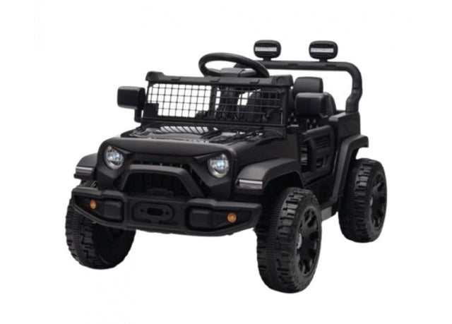 Black kids electric ride on car with LED headlights