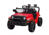 Red kids electric ride on car with LED headlights