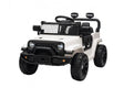 White kids electric ride on car with LED headlights