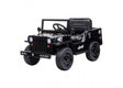 Correntoso black kids electric military ride on car with shovel
