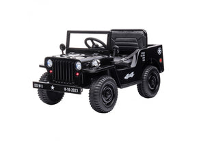Correntoso black kids electric military ride on car with shovel