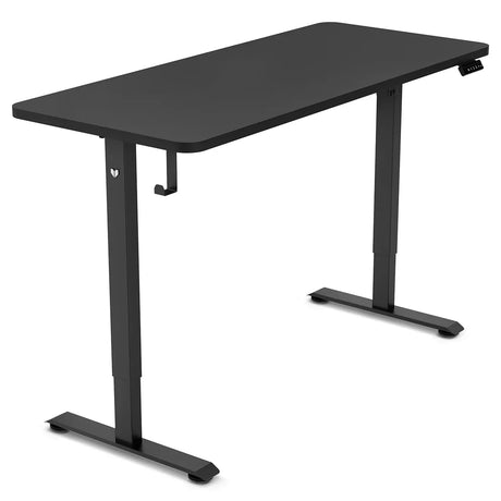 Garran black standing desk in a home office