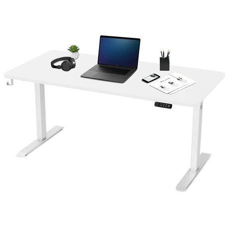 Garran white standing desk in a home office