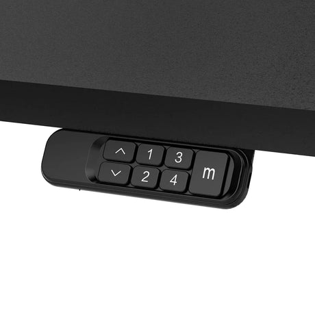Griffith black electric standing desk 180cm in a home office