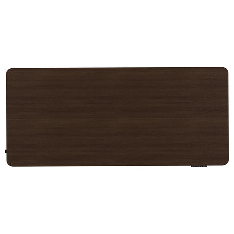 Spence Electric Standing Desk, Walnut and Black 180cm