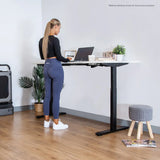Fremantle Automatic Standing Desk, 150cm White & Black