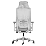 Yallingup white and grey ergonomic mesh office chair