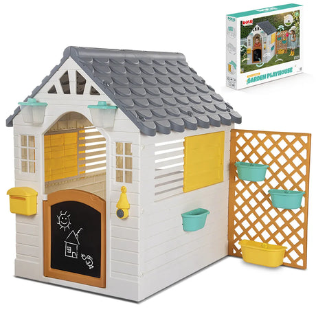 Garden playhouse with fence