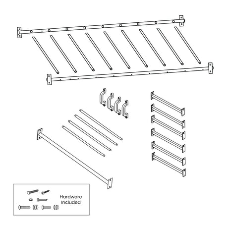 Monkey bars fitted to an existing play structure