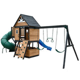 Lifespan Kids Claremont Swing Set & Play Centre with 2.2m Slide (Blue)
