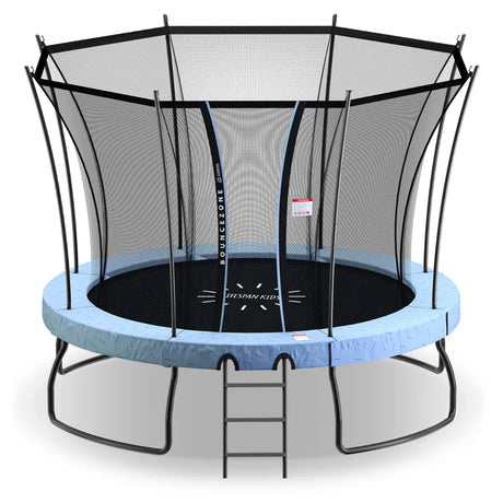 Round spring trampoline with safety enclosure large 366cm view 2