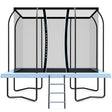 Kids Rectangular Spring Trampoline Set with Safety Enclosure and Ladder