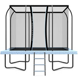 Kids Rectangular Spring Trampoline Set with Safety Enclosure and Ladder
