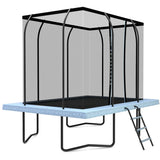 Kids Rectangular Spring Trampoline Set with Safety Enclosure and Ladder