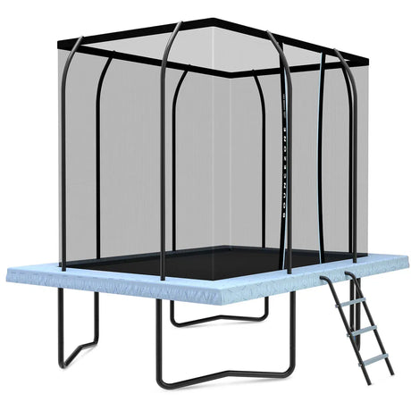 Kids Rectangular Spring Trampoline Set with Safety Enclosure and Ladder