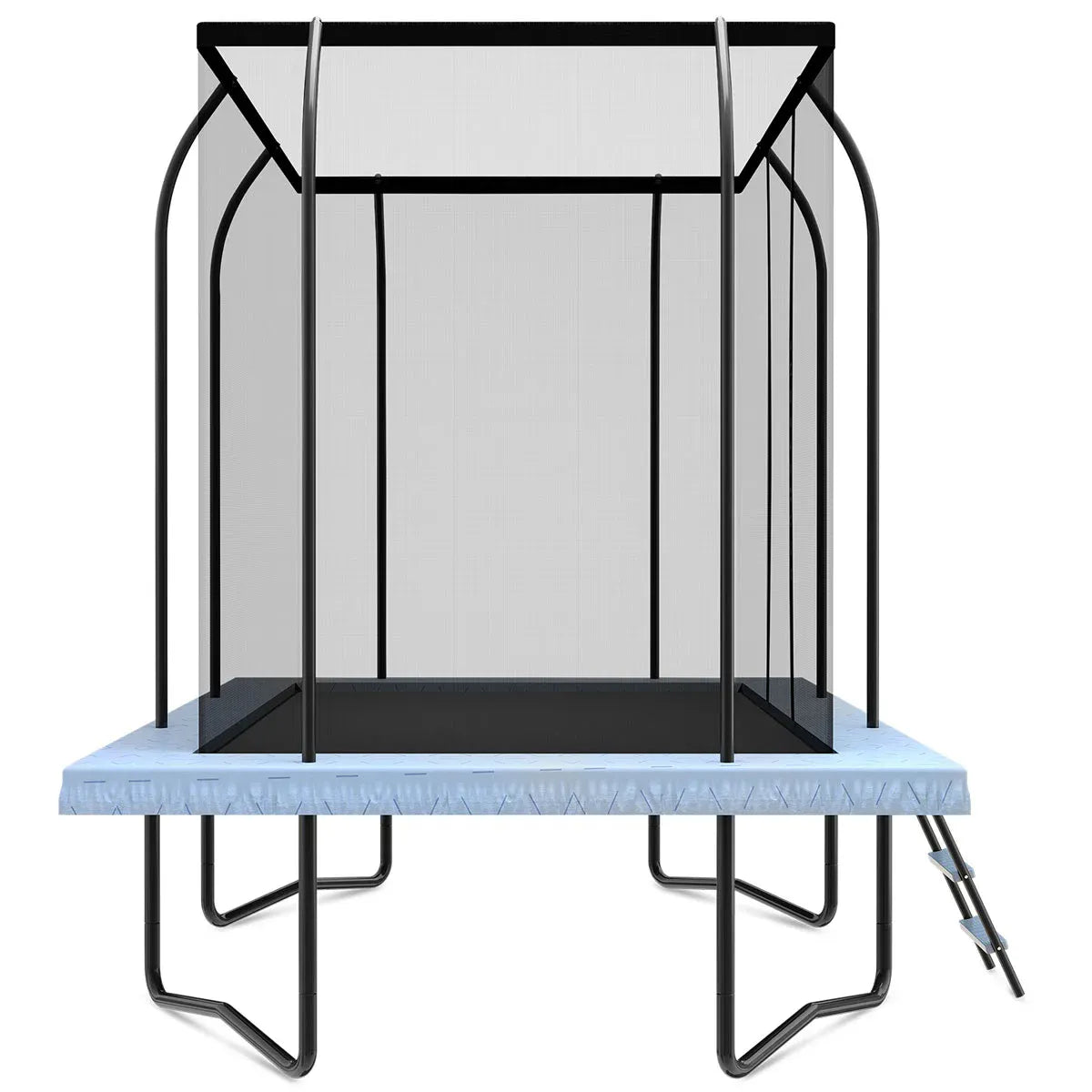 Kids Rectangular Spring Trampoline Set with Safety Enclosure and Ladder