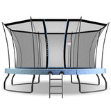 Round spring trampoline with safety enclosure extra large 430cm view 1