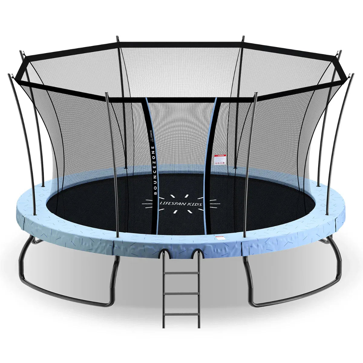 Round spring trampoline with safety enclosure extra large 430cm view 2