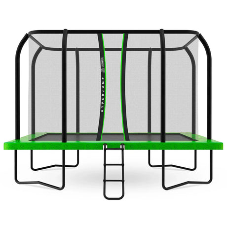 Kids Rectangle Spring Trampoline with Safety Enclosure, 12ft x 8ft