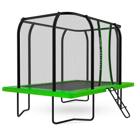 Kids Rectangle Spring Trampoline with Safety Enclosure, 12ft x 8ft