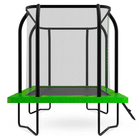 Kids Rectangle Spring Trampoline with Safety Enclosure, 12ft x 8ft
