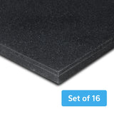 Carmel Commercial Rubber Gym Tile Mat, 15mm, 1m x 1m, 20pcs