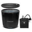 Barrel cold plunge ice bath with chiller unit, 340L inflatable tub