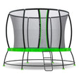 Springless trampoline with safety enclosure 10ft view 1