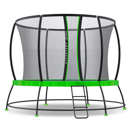 Springless trampoline with safety enclosure 10ft view 1