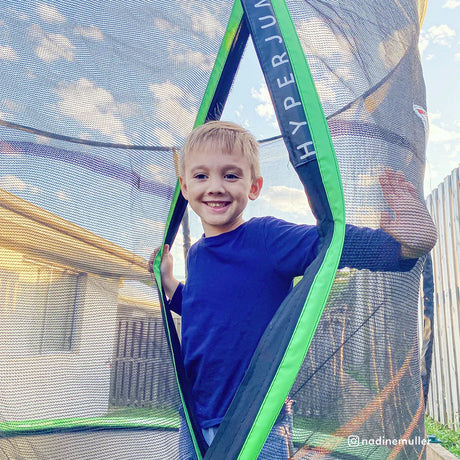Springless trampoline with safety enclosure 10ft view 3