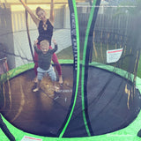 Springless trampoline with safety enclosure 12ft view 2
