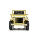 Brooklands Kids Ride On Car, 12V Electric Military Jeep, Khaki