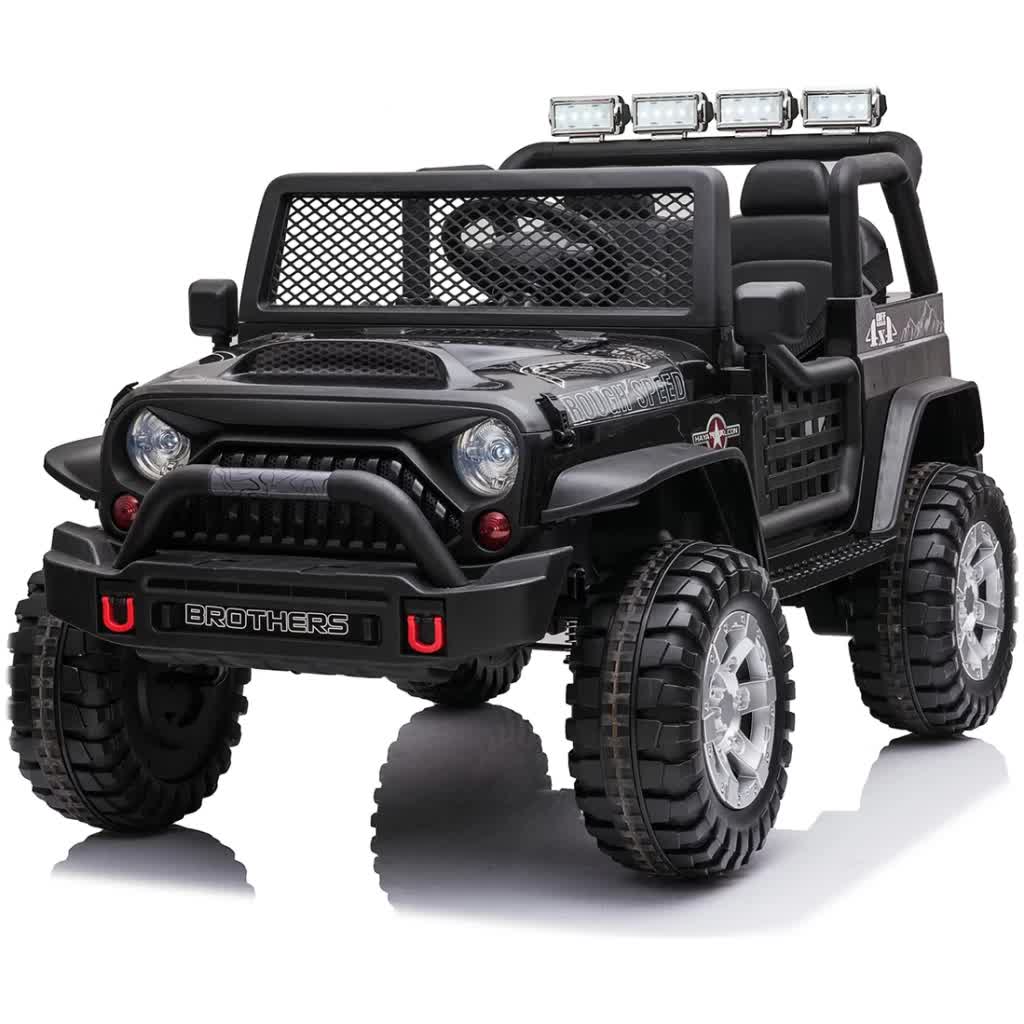 Knockhill Kids Ride On Car, 12V Electric 2 Seater Off Road, Black