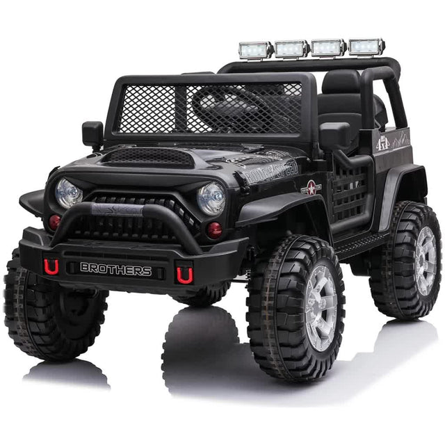 Knockhill Kids Ride On Car, 12V Electric 2 Seater Off Road, Black