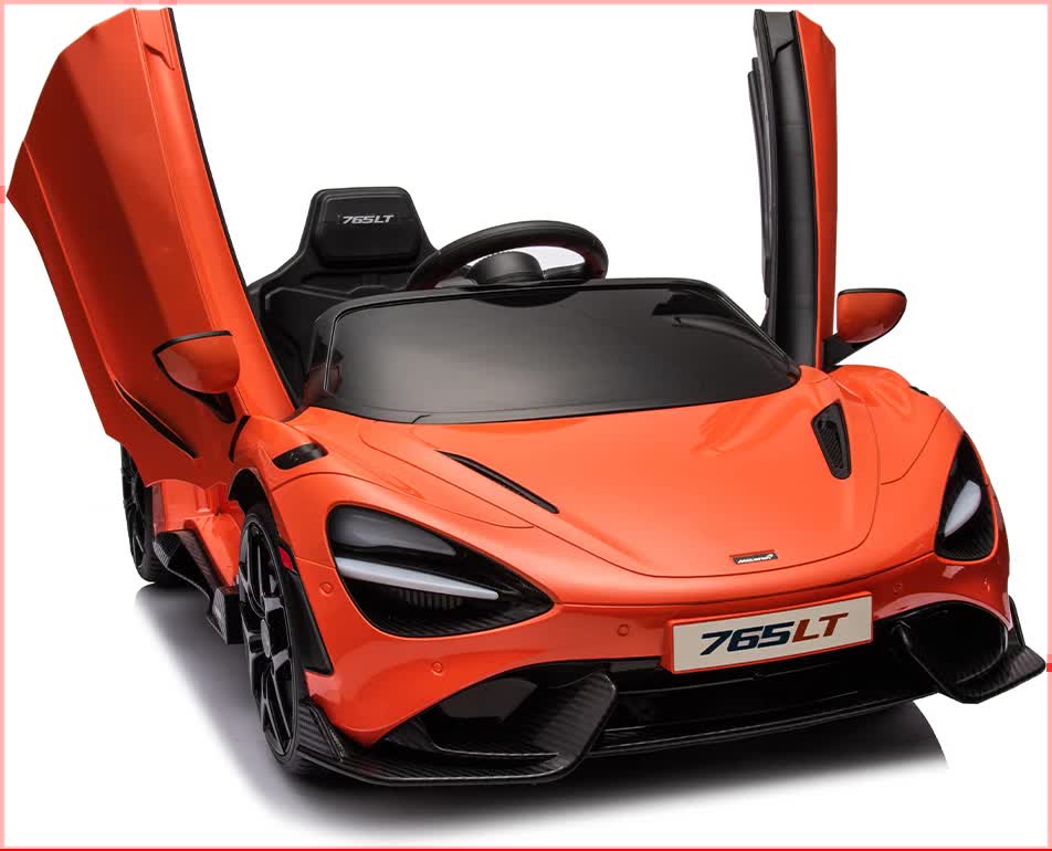 Mallory Kids Ride On Car, 12V Electric Sports Car, Orange